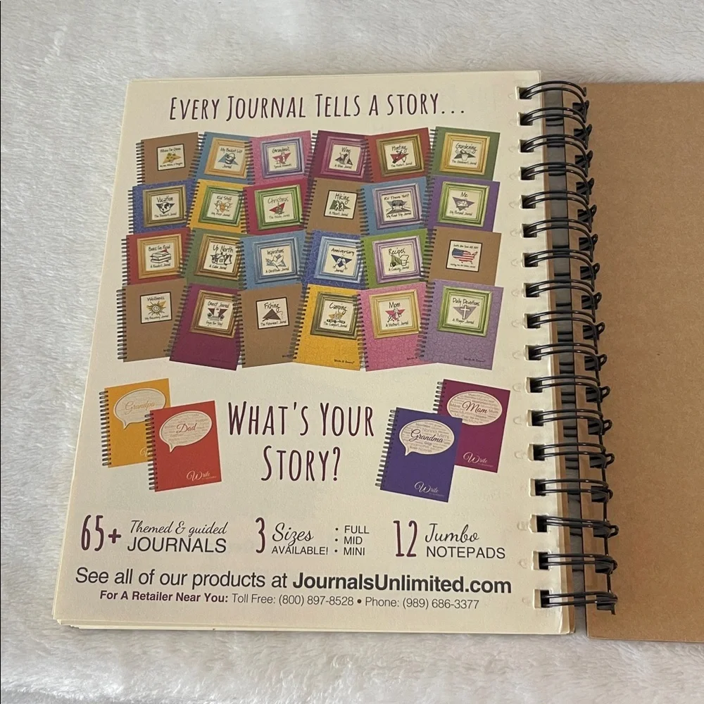 Brown Spiral Bound Memories are Family Journal write it down series new